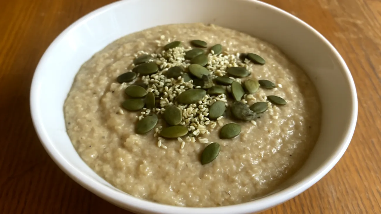 Amaranth-Pudding mit Hanfsamen und Kürbiskernen"