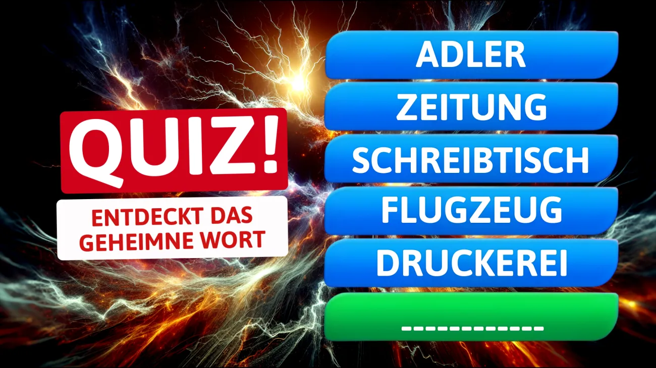 Nur für echte Denker: Knackst du das Kettenreaktion-Rätsel von heute und findest das magische Verbindungswort?"